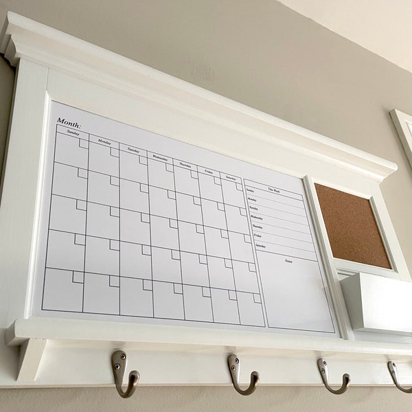 Dry Erase Calendar Etsy