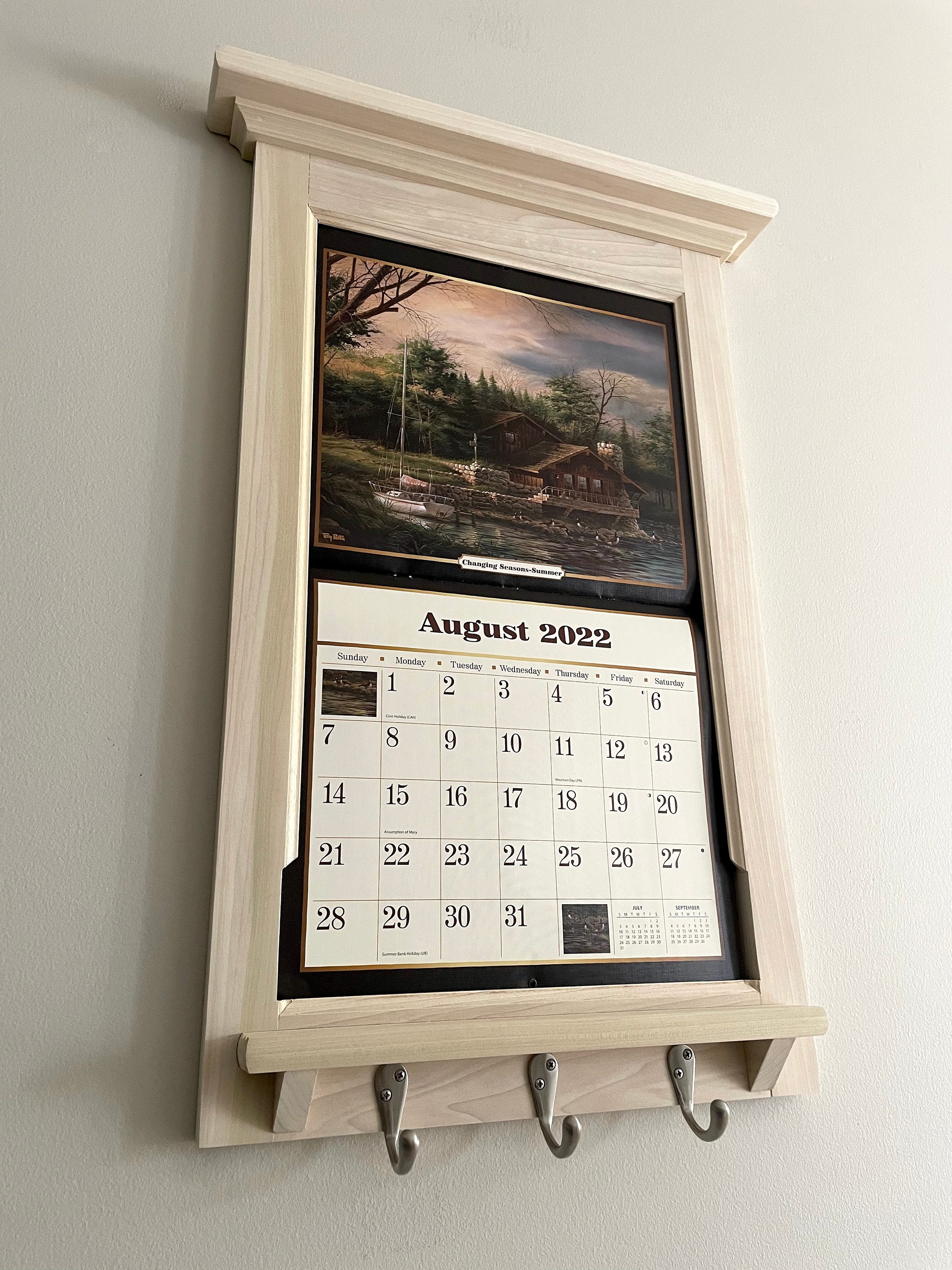 LANG Calendar Frame Family Organizer Command Center Storage Shelf and Keyhook Front Loading Slide Calendar Frame for Calendar Home Decor - Etsy lang-calendar-frame-family-organizer-command-center-storage-shelf-and-keyhook-front-loading-slide-calendar-frame-for-calendar-home-decor-etsy