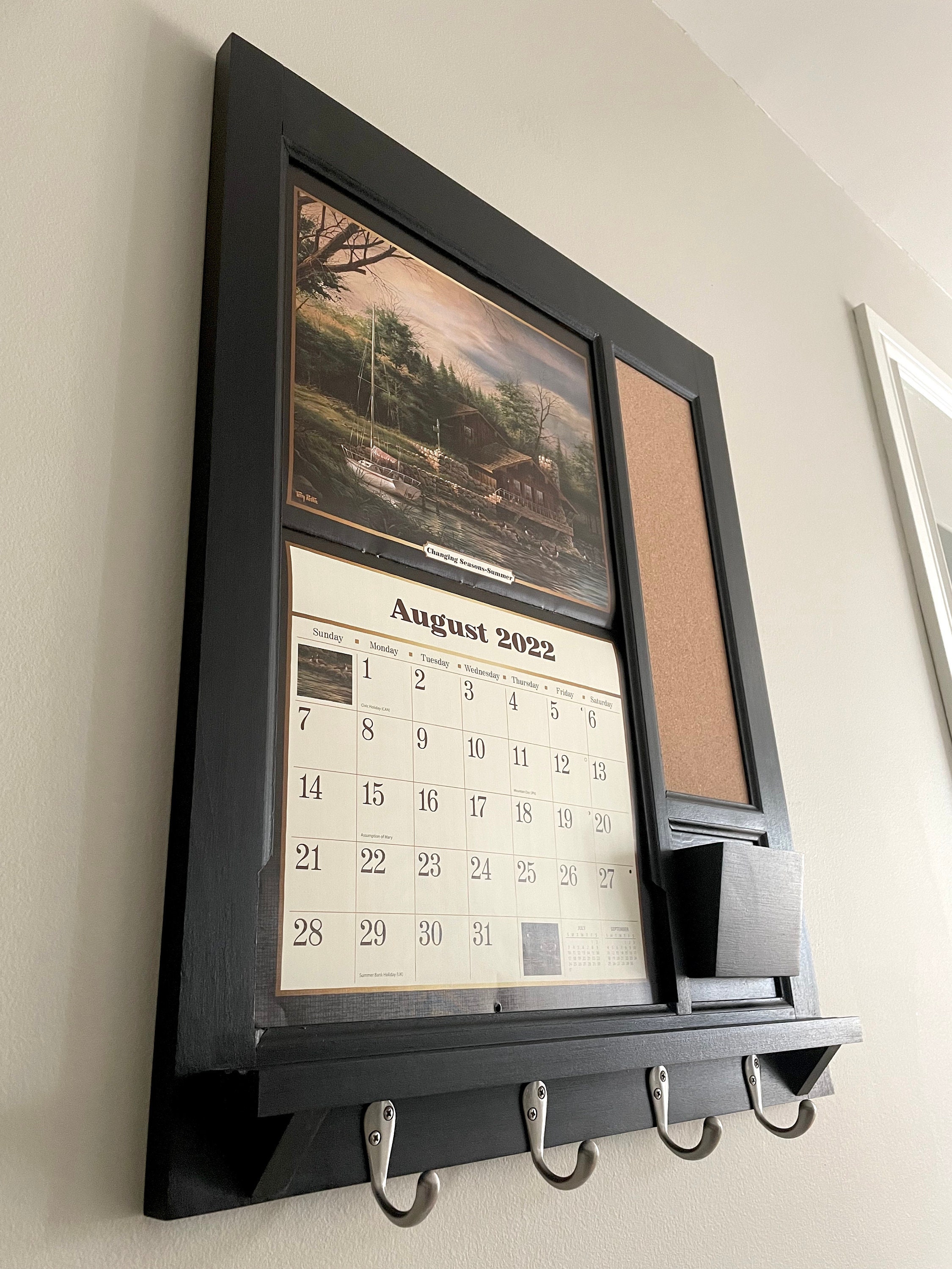 Modern Style Midsize LANG Calendar Frame Front Loading Home Decor