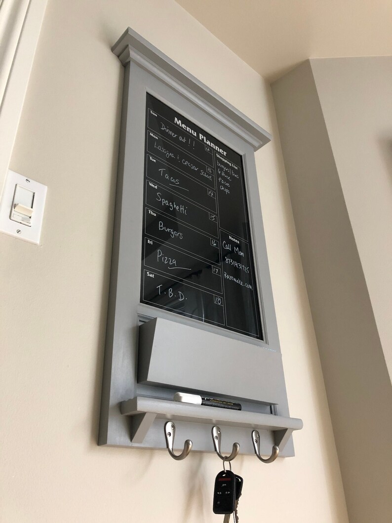 Kitchen Menu Planner Dry Erase Calendar Mail Organizer and Etsy