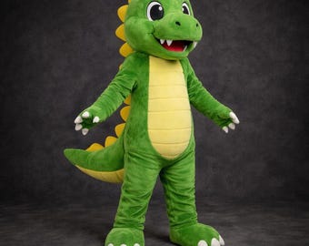 Dinosaur Mascot Costume  Green Dino Mascot
