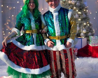 Elf Costume – Sparkling Christmas Outfit for Animators, Holiday Parties, Photoshoots & Festive Events