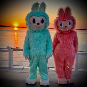 Faux Fur Mascot Costume: Handmade Adult Cosplay - Labubum