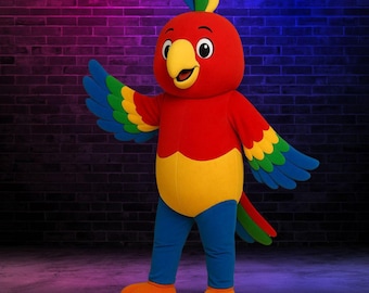Colorful Parrot Mascot Costume: Party & Event Fun