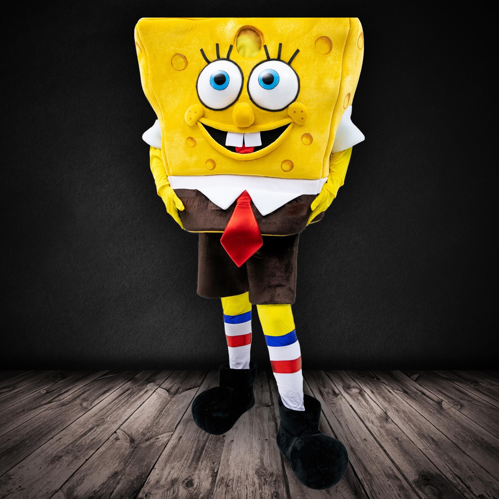 Cheerful Yellow Sea Sponge Mascot Costume – For Kids’ Parties, Schools, Birthdays, Camps & Store Openings