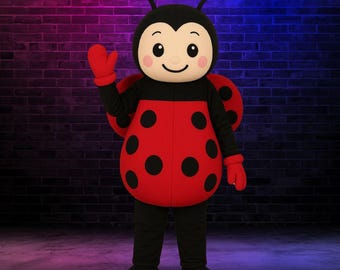 Ladybug Mascot Costume: Plush Foam Full Body Suit for Parties