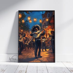 Mexican Mariachi Band Printable Art, Colorful Mexican Musician Wall Art, Hispanic and Boho Home Decor, Gift for Music Lovers