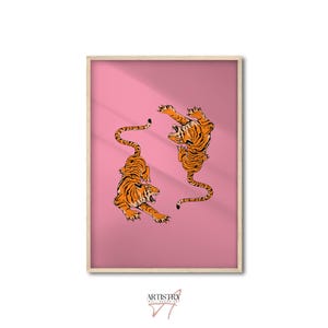 Tiger Minimalist Wall Art Print • Japanese Wall Art Print • Tiger Print Art • Minimalist Wall Art Print • Home Decor • Hosewarming Gift