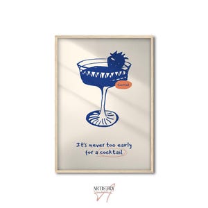 Impresión de cócteles • Póster de alcohol • Decoración de pared de moda para la cocina • Decoración de bar para el hogar • Arte de pared con carrito de bar • Arte de pared para dormitorio • Idea de regalo de cumpleaños