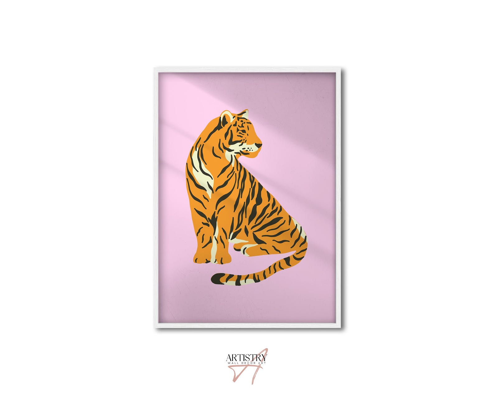 Tiger Minimalist Wall Art Print Light Pink Wall Art Tiger Poster tiger-minimalist-wall-art-print-light-pink-wall-art-tiger-poster