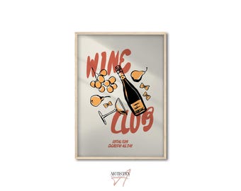 Bar Chart Poster • Wine Illustration Wall Art • Modern Kitchen Wall Poster • Home Bar Decor • Aesthetic Wall Art • Wall Art Prints