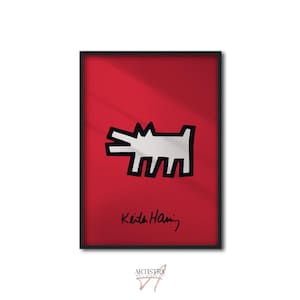 Trendige rote Wandkunst • Ästhetischer Pop Art Druck • Wandkunst im Graffiti-Stil • Moderne Raumdekoration • Schlafzimmer Wandbild • Geschenkidee Geburtstag