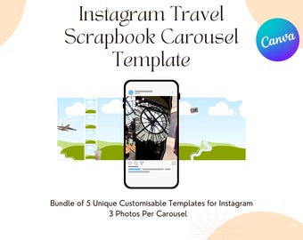Instagram Travel Scrapbook Carousel Template