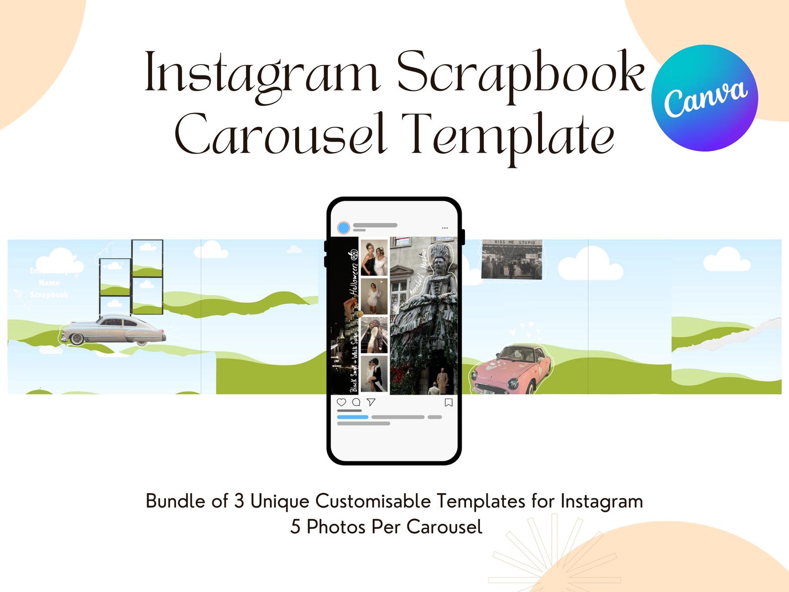 Instagram Scrapbook Carousel Template - Etsy
