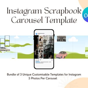 Plantilla de carrusel de álbumes de recortes de Instagram