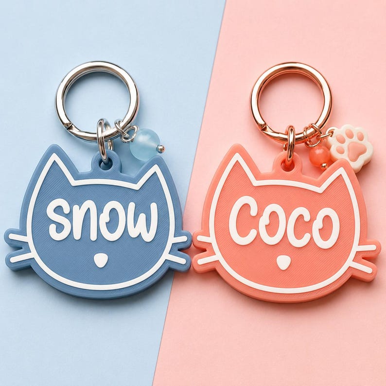 Cat ID Tag, 3D printed to order in Wentzville MO