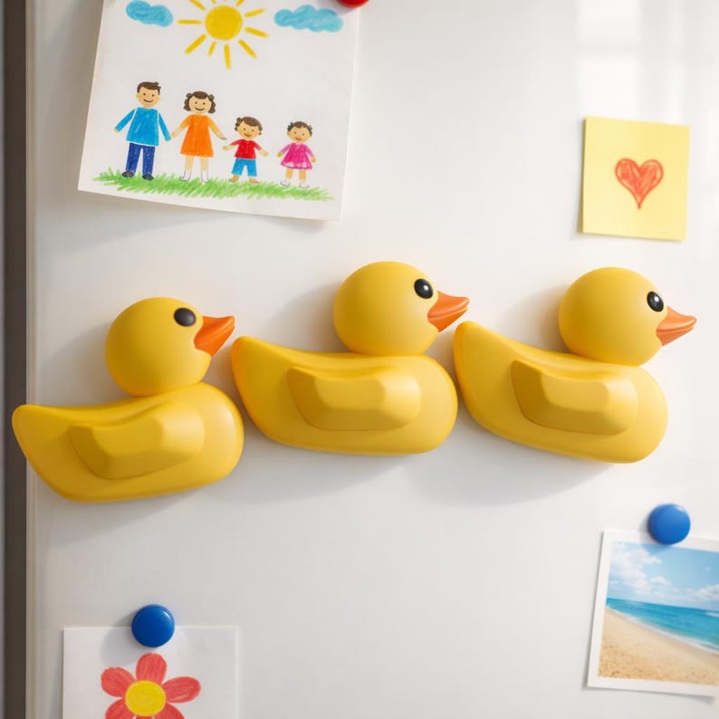 Rubber Duck Magnet, 3D printed to order in Wentzville MO