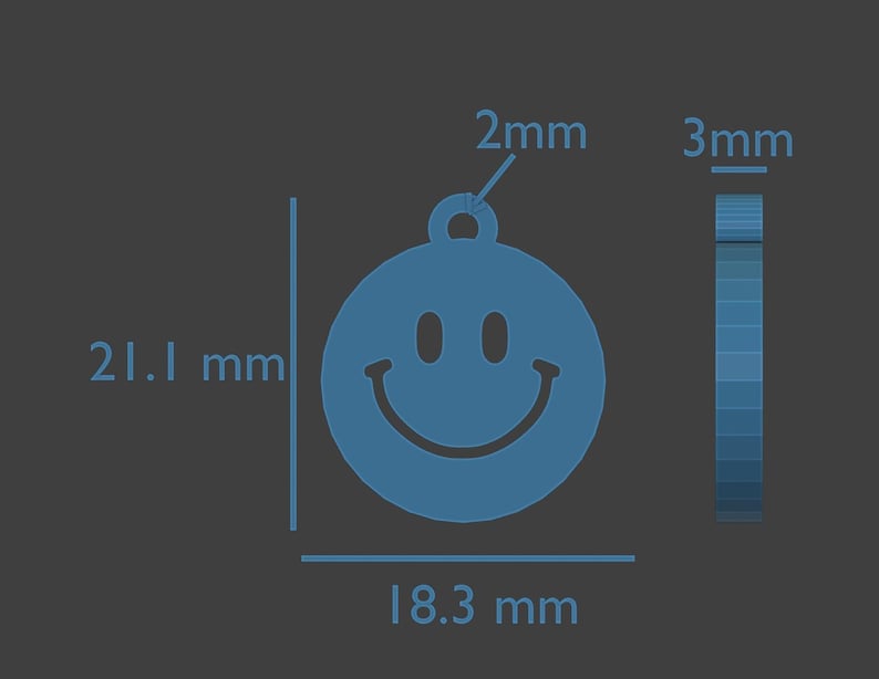 STL-3D-Druckdateien – Schlüsselanhänger-Set mit Smiley-Gesichtern | Stimmungs-Schlüsselanhänger für den Alltag Bild 10