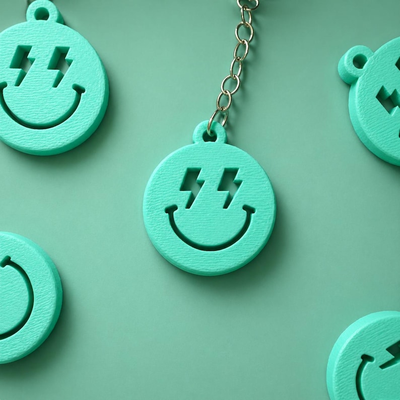 STL-3D-Druckdateien – Schlüsselanhänger-Set mit Smiley-Gesichtern | Stimmungs-Schlüsselanhänger für den Alltag Bild 7