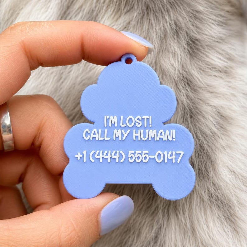 Paw Pet Tag, 3D printed to order in Wentzville MO