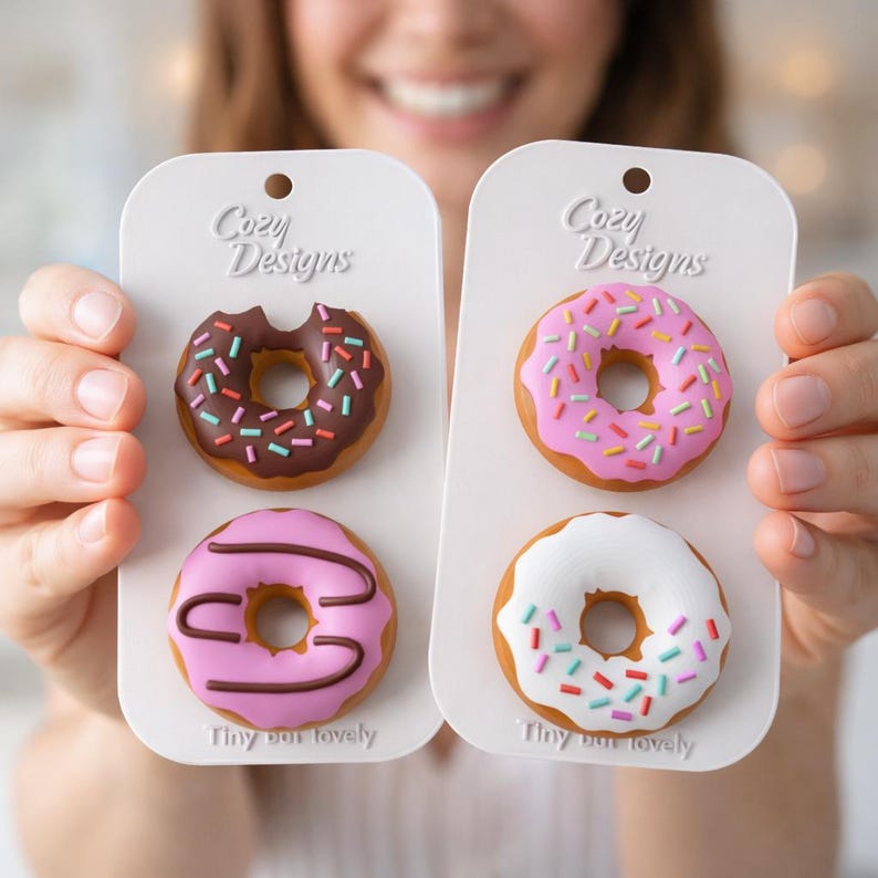 Donut Magnet Set, 3D printed to order in Wentzville MO