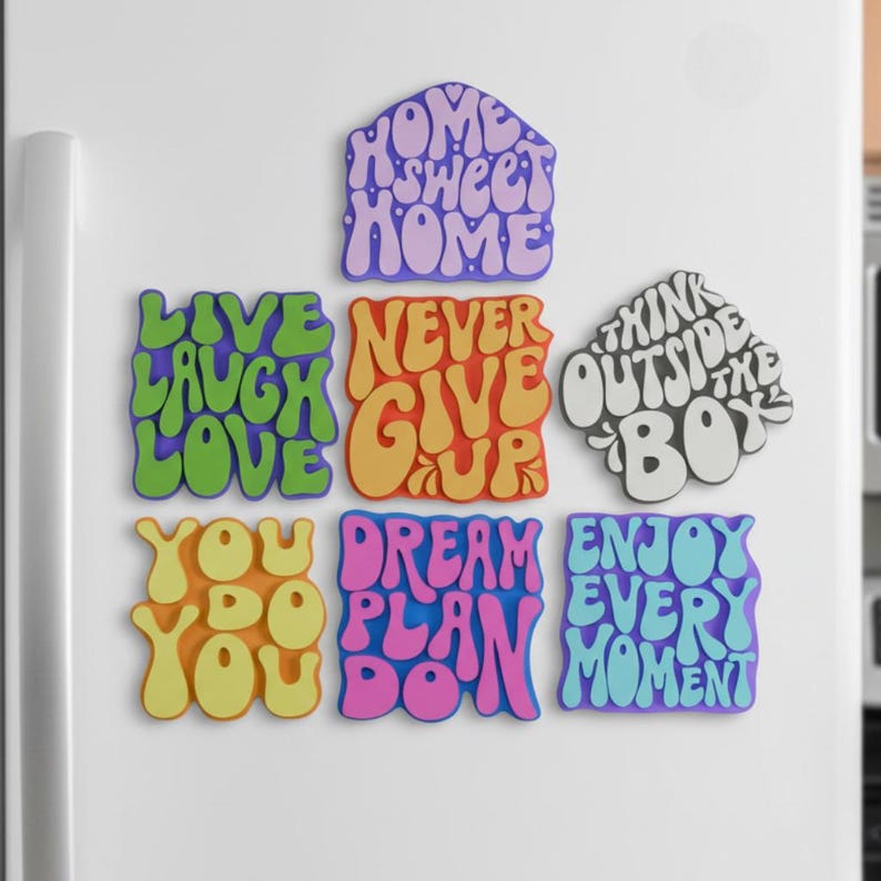Motivational Magnet Set, 3D printed to order in Wentzville MO