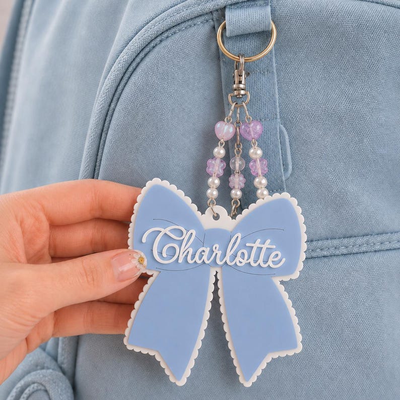 Name Ribbon Keychain, 3D printed to order in Wentzville MO