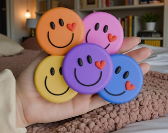 Geschenkfertiger Smiley-Magnet als STL-Datei - mehrfarbiger Druck, AMS-kompatibel
