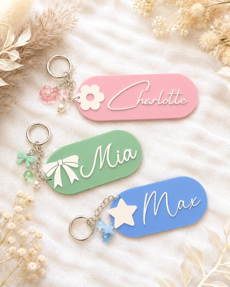 Name Tag Keychain, 3D printed to order in Wentzville MO