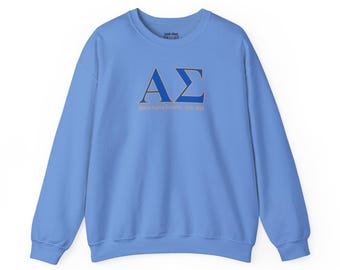 Alpha Sigma Sorority - UWW - Medium Letters - Heavy Blend™ Crewneck Sweatshirt