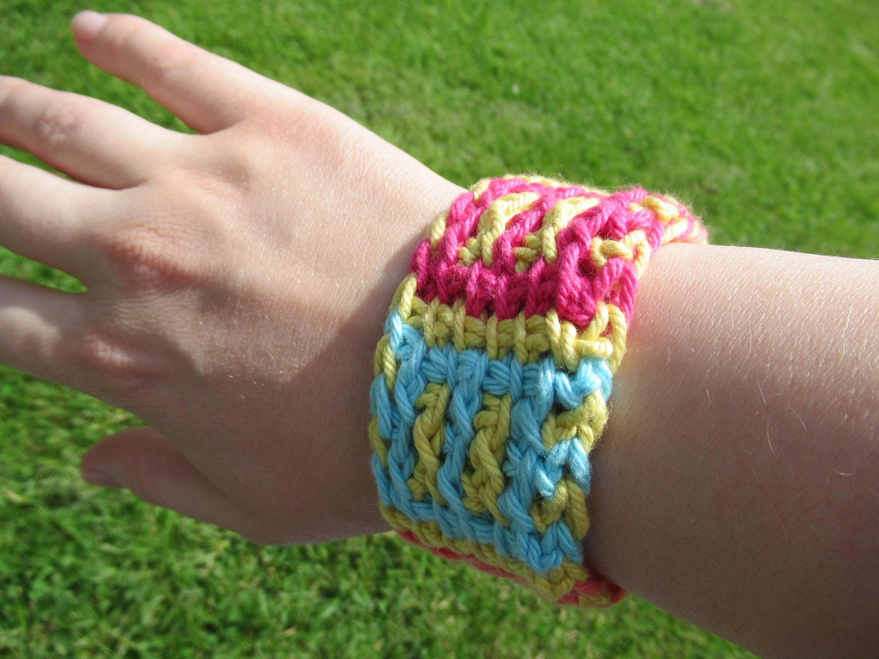 Bracelet Jonc En Bois Peint Vernis Tunisien - Diamètre 7cm - Artisanat - Occasion