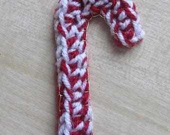 Candy Cane Decoration Crochet Pattern PDF Christmas Tree Decoration