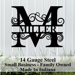 Custom Metal Signs | Monogram Wall Decor | Metal Wall Art | Last Name Sign | Family Name Sign | Personalized Wedding Gift | Custom Metal Art