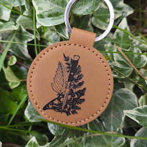 Last Of Us Faux Leather Laser Engraved Keyring _ Keychain