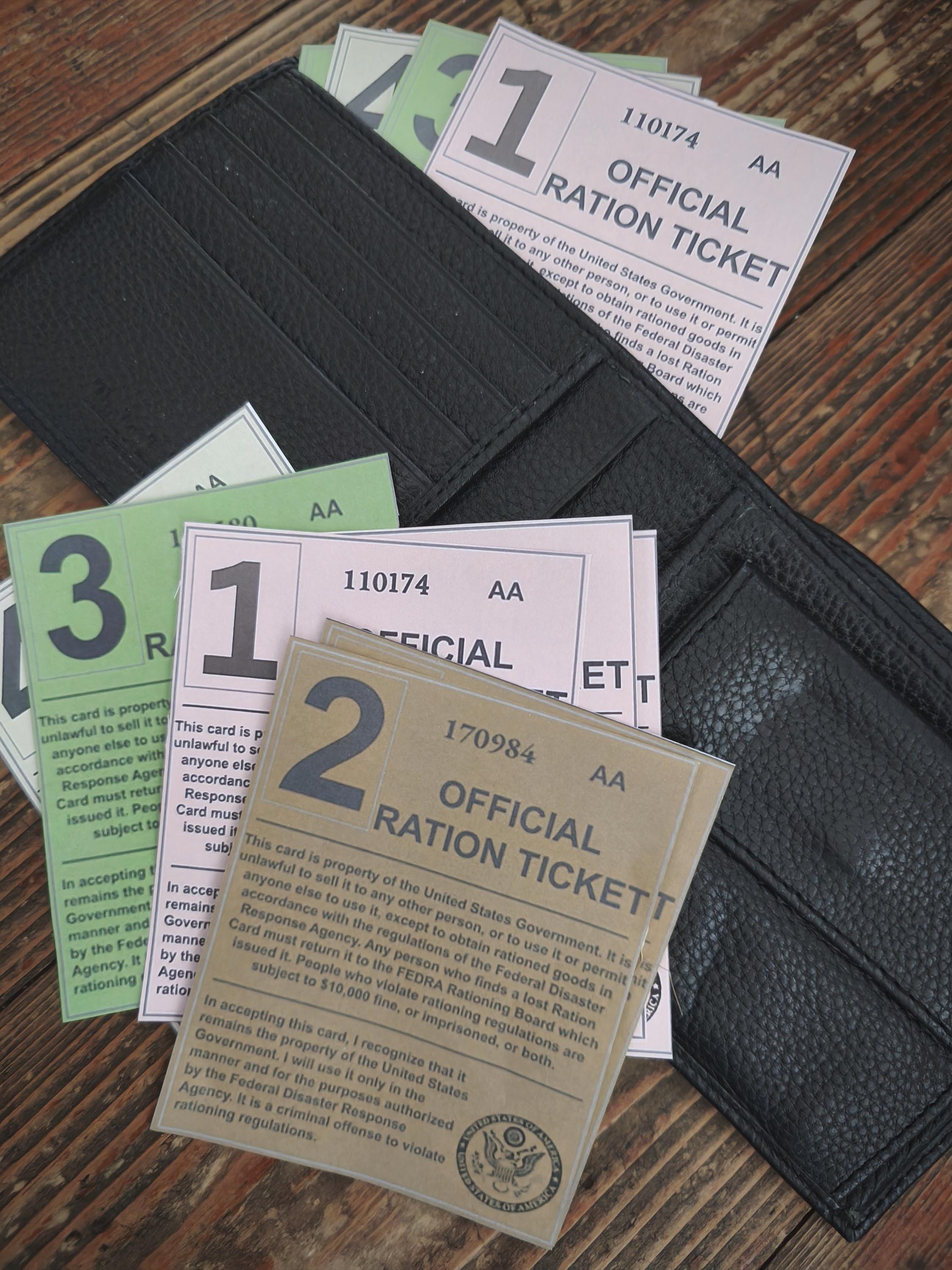 The Last of Us FEDRA Ration Cards, Tickets - Etsy