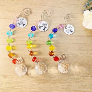 Rainbow Bridge Pet, Pet Memorial Ornament, Sun Catcher, Dog / Cat/ Pet Remembrance, Dog Memorial Gifts, Dog Loss Gifts