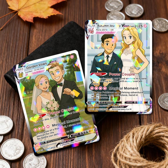 Personalized Poke Anniversary Card, Custom Wedding Photo Keepsake, Personalized Anniversary Gifts,  Custom Card for Couple, Unique Love Card