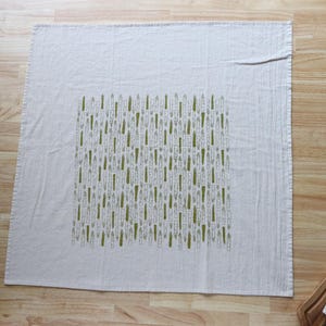 Hand Printed Asparagus Kitchen Towel: Natural Cotton Gardener Gift image 5
