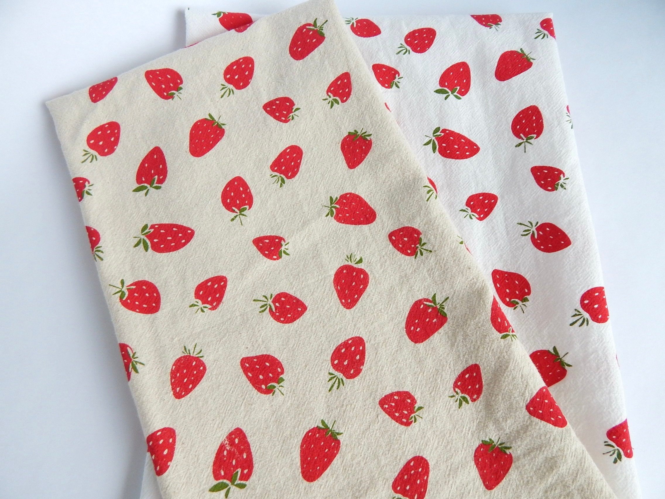 Buy Hand Printed Strawberry Kitchen Towel or Hand Towel Online in