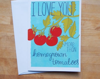 Homegrown Tomatoes Card, Love Card