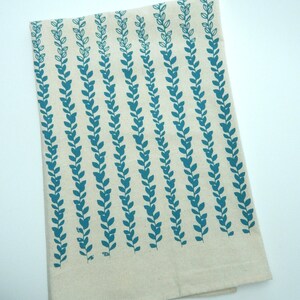 Vine Kitchen Towel, Hand Printed, Natural Cotton