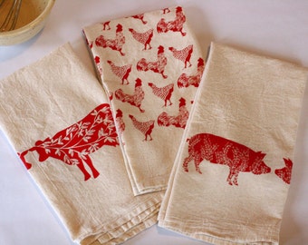 Hand Painted Linen Kitchen Towels & Napkins – Easy DIY Project
