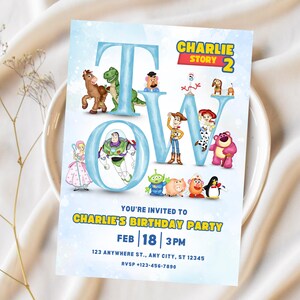 Personalized Toy Story Kids Birthday Party Invitation Template, Toy Story Welcome Sign, Toy Story Party Decor, Toy Story 2nd Birthday Invite