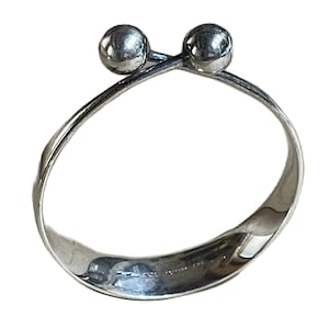 HANS HANSEN Modernist Sterling Silver Bangle Bracelet. Vintage Denmark.  Danish Modern Silver Circa 1960s. Design #242