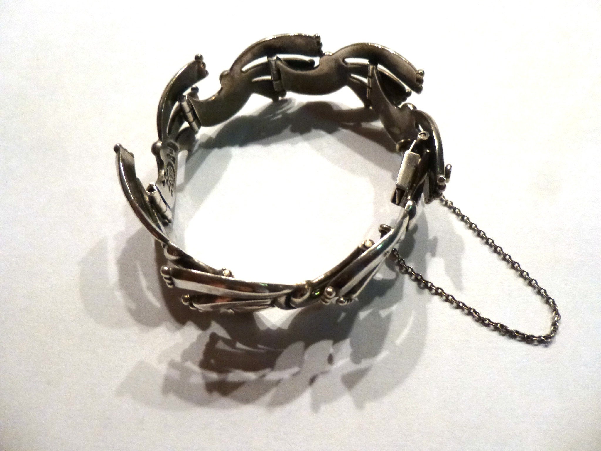 Margot de Taxco Sterling Silver Bracelet. Signed. 1950s
