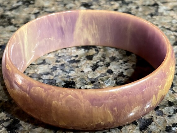 Bakelite Bangle in an Unusual Color. Dusty Grayis… - image 7