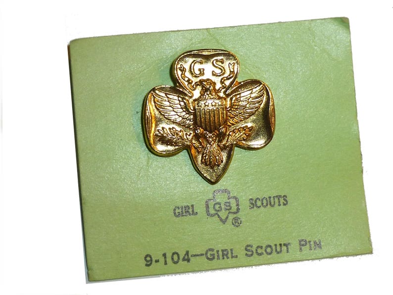Girl Scout Emblem Pin and Membership Star. Vintage Circa Etsy