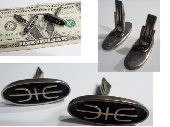 Ed Wiener Modernist Sterling Cuff Links. Vintage … - image 10