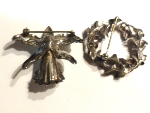 Two Vintage Sterling Silver Brooches.  Acorn & Le… - image 4