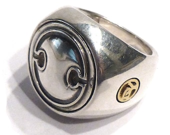 Vintage David Yurman Unisex Ring, Sterling Silver & 22k Gold, Size 6
